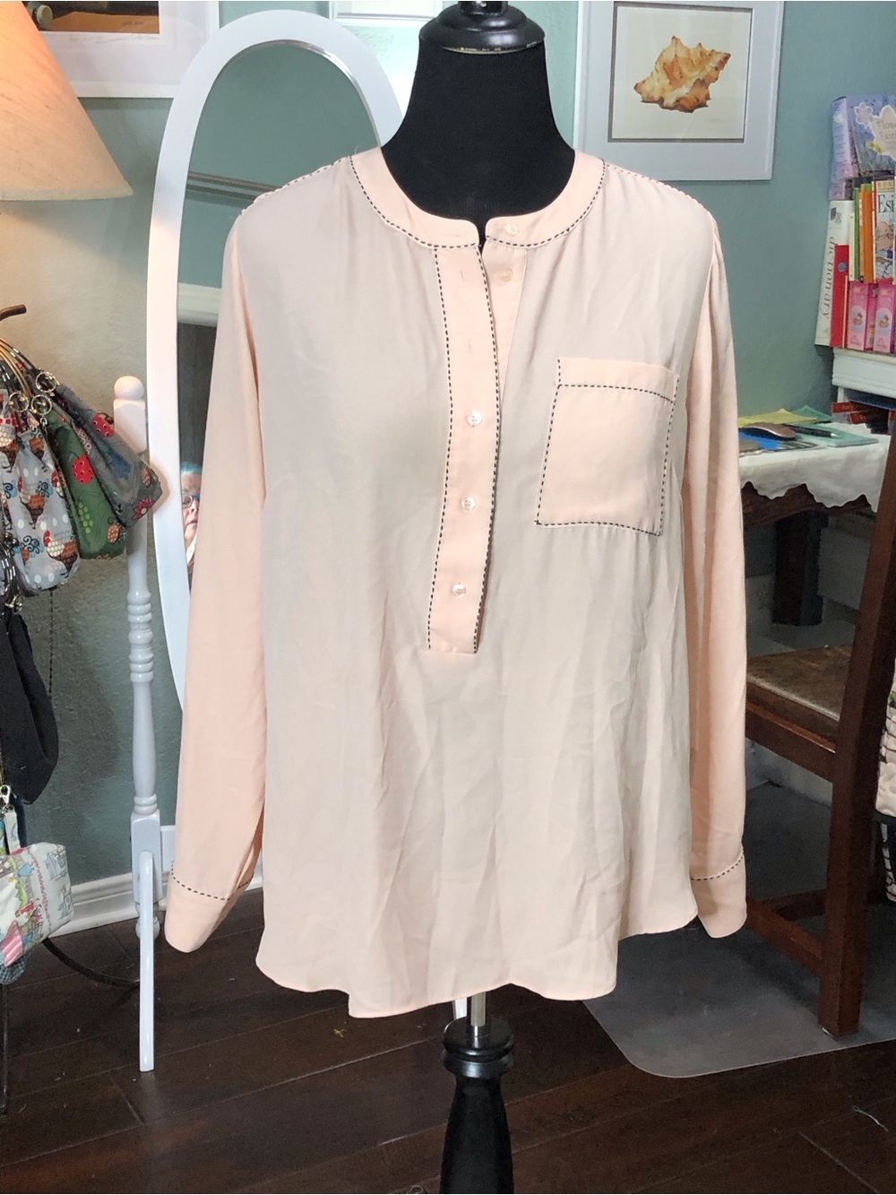 Lane Bryant Pale Blush Pink Blouse